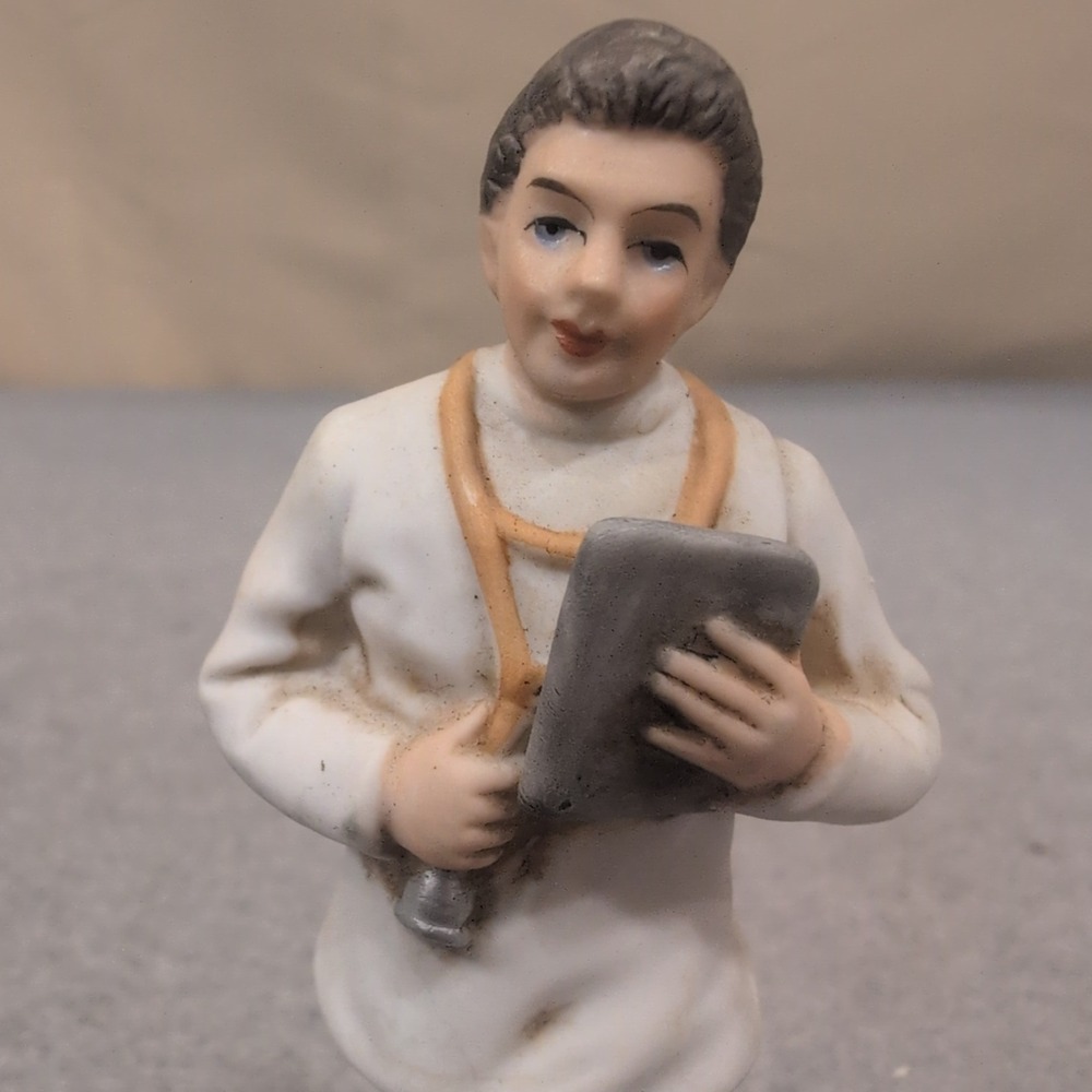 Ayerst Vintage Porcelain Doctor Figurine Medical Professional Stethoscope White - Picture 2 of 5